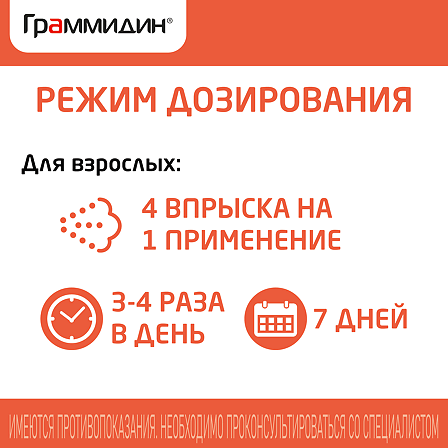 Граммидин с анестетиком спрей 112 доз д/мест примен — фото 3