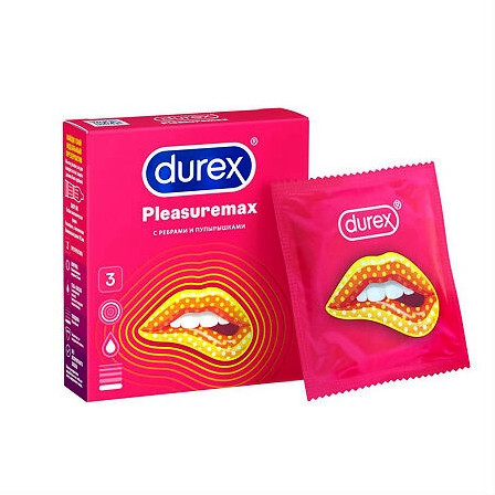 Изделия ДЮРЕКС №3 Pleasuremax, с рельеф. полосками и точеч. структурой, — фото 2