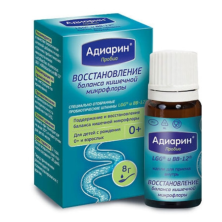АДИАРИН ПРОБИО 8,0 ФЛАК/КАП КАПЛИ Д/ПРИЕМА ВНУТРЬ НМ — фото 2
