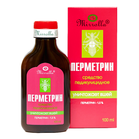 МИРРОЛЛА ПЕРМЕТРИН ФОРА+ 1,5% СРЕДСТВО ПЕДИКУЛ 100 МЛ — фото 2