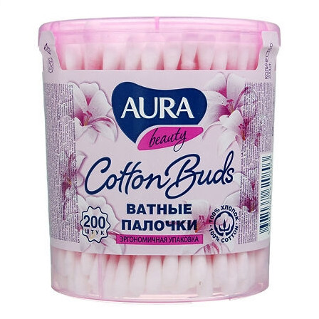 AURA ПАЛОЧКИ ВАТНЫЕ N200 /ПАКЕТ/