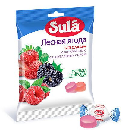 ЛЕДЕНЦЫ SULA Б/САХАРА 60,0 /ЛЕСНАЯ ЯГОДА/ — фото 3