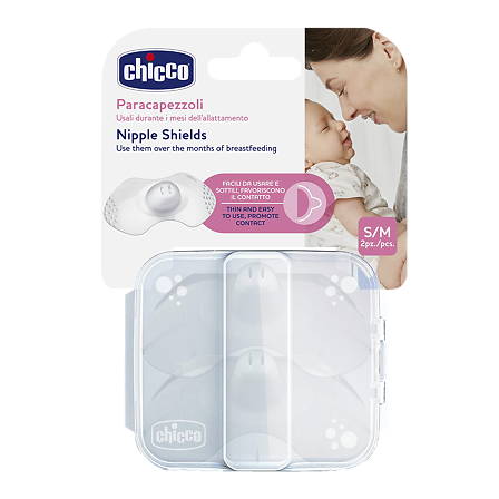 CHICCO Накладки на соски силиконовые защитные р. S/M 2 шт 4007 — фото 2