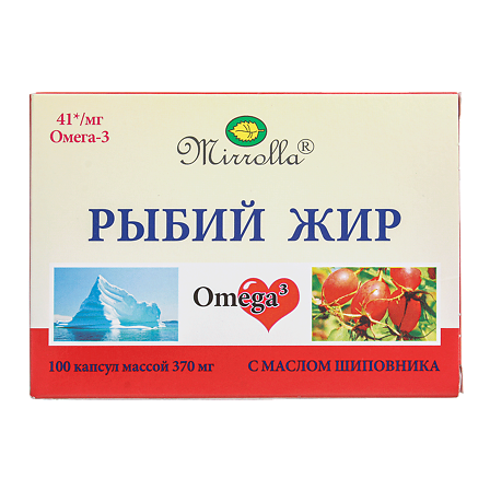 Рыбий жир капс. №100 (масло шиповника) — фото 2