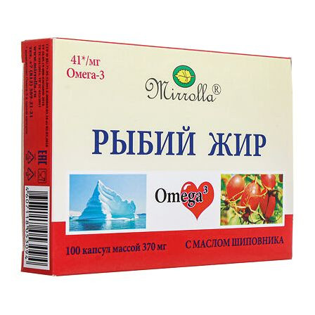 Рыбий жир капс. №100 (масло шиповника) — фото 3