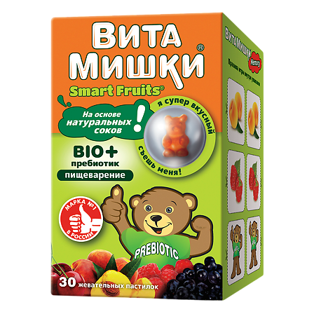 ВитаМишки Био + пастилки №30 (пищеварение)