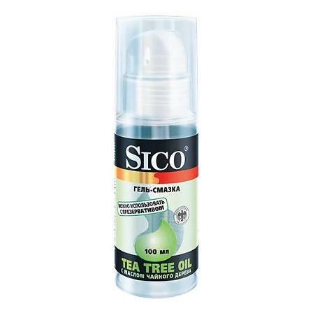 Гель-смазка Sico TEA TREE OIL (с маслом чайного дерева) с дозатором 100 мл — фото 2