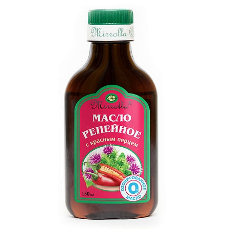 Масло Репейное с красным перцем 100 мл Мирра — фото 2