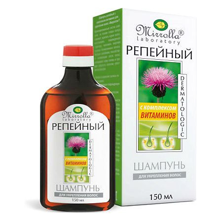 Шампунь "Репейный" для укрепления волос с витаминами 150мл — фото 2