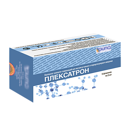 Плексатрон имплантат коллаген-содерж д/внутрисустав и периарт введ фл 2 мл х5 — фото 2