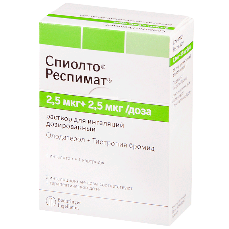 Спиолто Респимат р-р д/инг. 2,5мкг+2,5мкг/доза 4мл с ингалятором №1 — фото 4