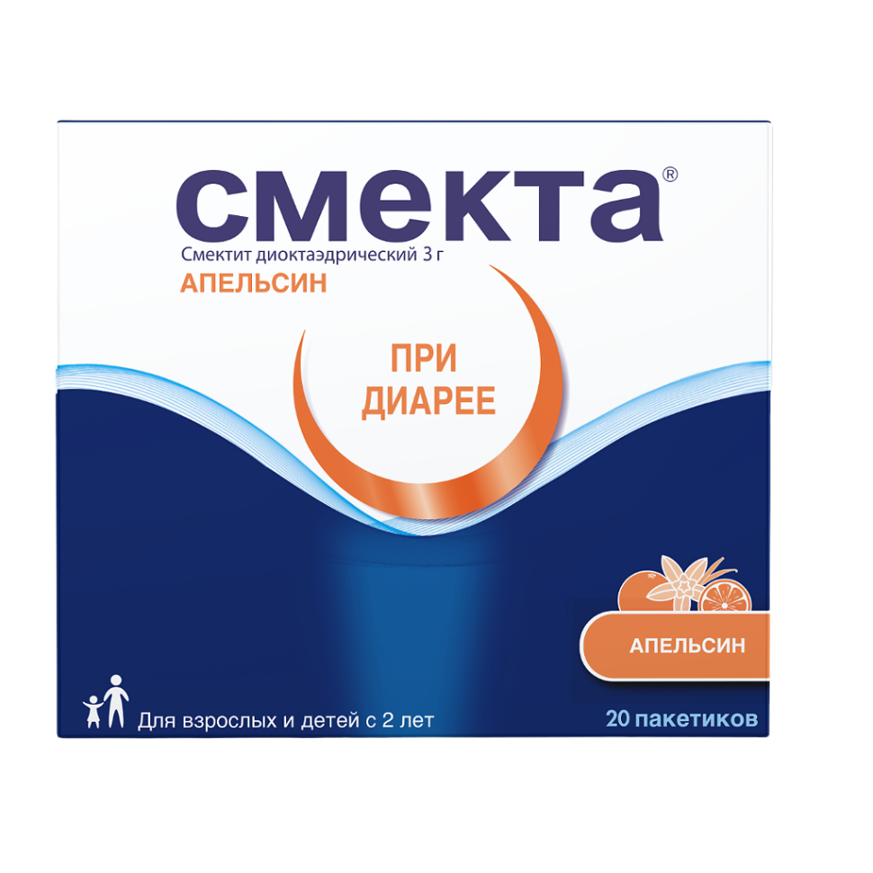 Смекта 3г №20 пор.д/приг.сусп.д/вн/приема пак.(апельсин) — фото 2