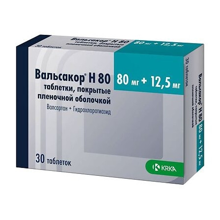 Вальсакор Н 80мг+12,5мг №30 таб.п/пл/о
