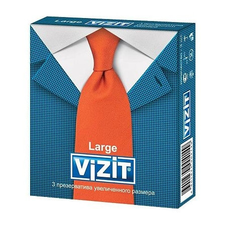 Презервативы VIZIT  №3 LARGE (увиличенного размера) (Б/Б). — фото 2